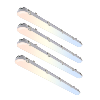 IP66 ETL FCC 15W-100W Dampf-Dreifachlicht Led Flat Tri-Proof Batten Für Lagerhaus Lebensmittelstaub Fabrik Kaltlager